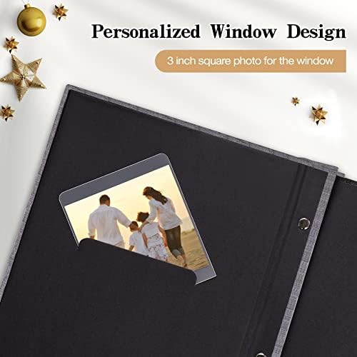 potricher Photo Album 4x6 Pictures, 300 Pockets, Linen Cover, Red - Image 5
