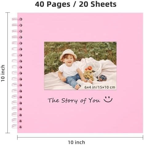 Yopih Scrapbook Album 10x10in, Acid-Free Kraft Paper 20 Sheets 40 Pages - Image 2