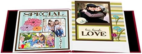 Pioneer 8 Inch by 8 Inch Postbound Fabric Frame Cover Memory Book, Re - Image 3