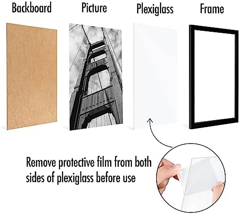 Americanflat 12x18 Poster Frame 5-Pack - Slim Molding - Black - Image 6