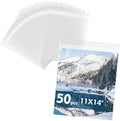 50 Pack 11x14 Inch Acid-Free Crystal Clear Plastic Sleeves for Art Prints by MatBoardCenter