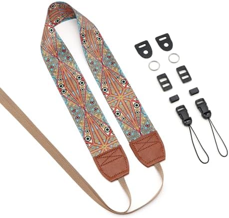 ZOOEASS Camera Strap for DSLR and Mirrorless Digital Camera,Neck Strap with Embroidery Patterns and Quick-release Buckle - Image 2