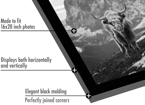 Americanflat 16x20 Poster Frame 5-Pack - Slim Molding - Black - Image 4