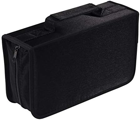 Capacity CD/DVD case Wallet, Storage,Holder,Booklet (128 Black) by Rekukos