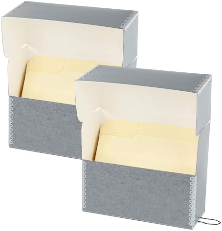 Lineco Archival Document Storage Box, 12.5" x 10.5" x 5", Gray by Lineco