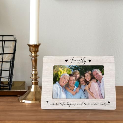 Family Gifts Picture Frame - Family Gifts Wooden Photo Frame 4x6, Gift for Mom Dad Grandma Grandpa - Image 5