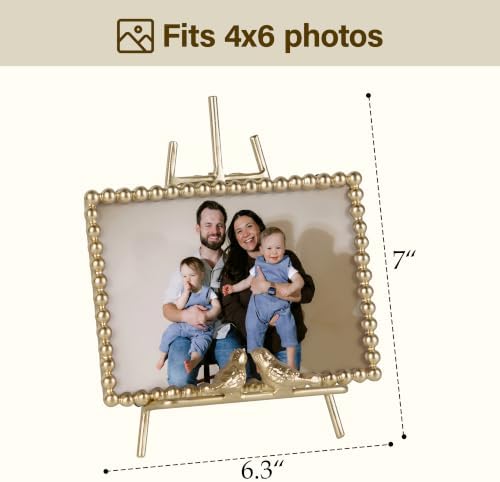 4x6 Gold Picture Frame with Bird Accent - Image 4