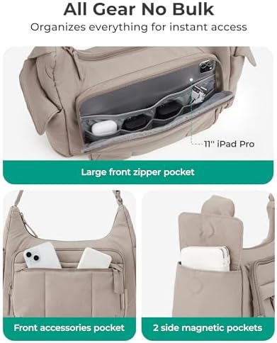 BAGSMART 2 in 1 Puffy Camera Bag for Photographer Everyday Shoulder Bag - Image 5