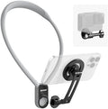 NEEWER Magnetic Neck Holder for Action Camera Phone Hands Free Neck Tripod Chest Mount Compatible with GoPro DJI Insta360 iPhone Android Phone Holder for POV Vlog, Gray, GP16 by Neewer
