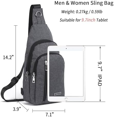 Seoky Rop Small Sling Bag Crossbody for Men Women One Strap Shoulder Cross Body Bag Sling Backpack for Travel - Image 2