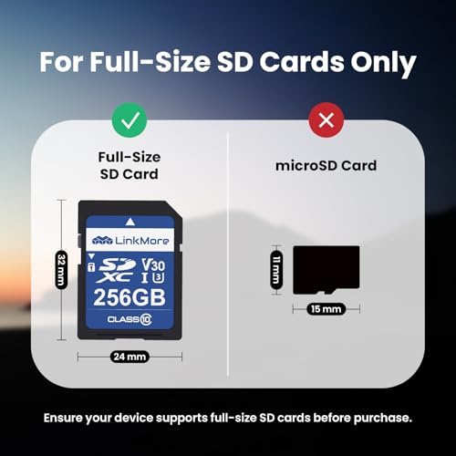 LinkMore XV13 256GB Full-Size SDXC Card, UHS-I U3 V30, 95MB/s Read - Image 2