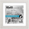 Americanflat 10x10 Picture Frame - Matted to 8x8 - Engineered Wood - White by Americanflat