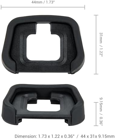 JJC Camera Eyecup Eyepiece Viewfinder for Nikon Z7 II, Z7, Z6 III, Z6 II - Soft Silicone Extended Design - 2 Pack - Image 6