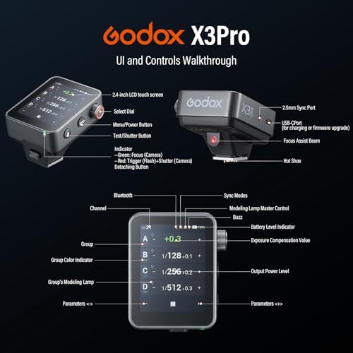 Godox X3PRO-S X3PRO S Wireless Flash Trigger for Sony TTL 2.4GHz HSS Built-in Blueetooth App Control LCD Touchscreen TCM Function Camera Remote Trigger for Sony - Image 5