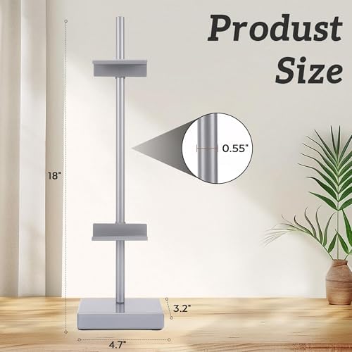 18” Steel Adjustable Tabletop Easel Stand,Picture Frame Holder for Display,Decorative Stands for Photos,Plates,Painting,Artwork,Poster,Books (White, Silver Grey) - Image 4