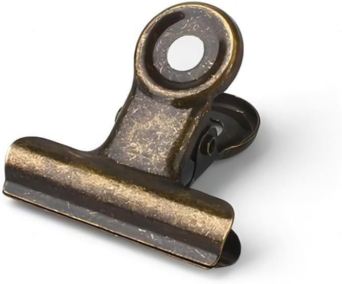 Antique Brass Small Bulldog Clips - Coideal 30 Pack Mini Hinge Clip 0.87 Inch Metal Binder Paper Clips Money Clamps for Tags Bags, Shops, Office and Home Kitchen (Bronze, 22mm) - Image 2