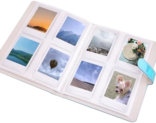 Sunmns Accessories Bundle Kit Compatible with Fujifilm Instax Mini 13 12 11 9 8 90 70 Instant Camera, Include Album, Film Stickers, Photo Frames, Hanging Frame, Strap (Bright Blue) - Image 2