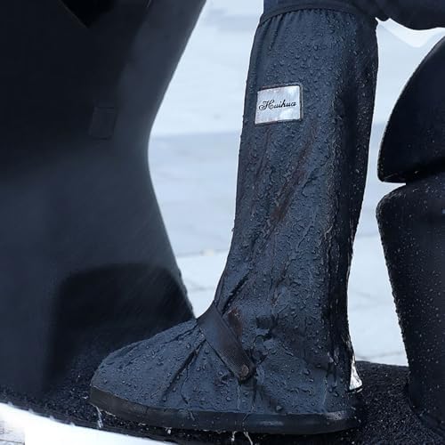 USHTH Black Waterproof Rain Boot Shoe Cover with Reflector (1 Pair) - Image 5