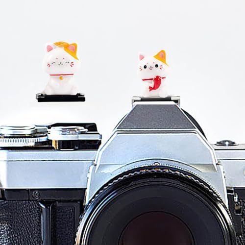 Camera Hot Shoe Cover, Cute Hot Shoe Cap, Hot Shoe Protector Compatible with Sony Fujifilm Fuji Canon Nikon Pentax Leical Panasonic (Lucky Cat) by MENGSOOD