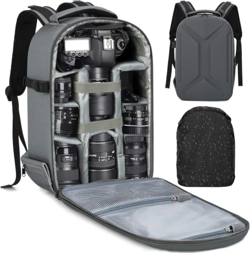 TORIBIO Large Hardshell Camera Backpack DSLR/SLR/Mirrorless Photography Bag by TORIBIO