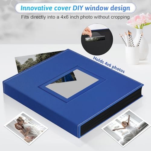 Popotop 4x6 Photo Album Holds 300 Pictures, Vegan Leather Hardcover - Image 2