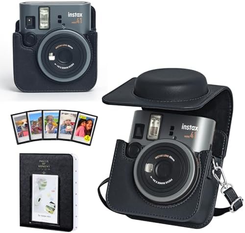 CAIYOULE Camera Case for Fujifilm Instax Mini 41 Instant Film Camera, Black by CAIYOULE