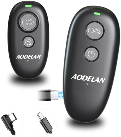 Upgraded Rechargeable USB-C Camera Wireless Shutter Release Remote Control by AODELAN