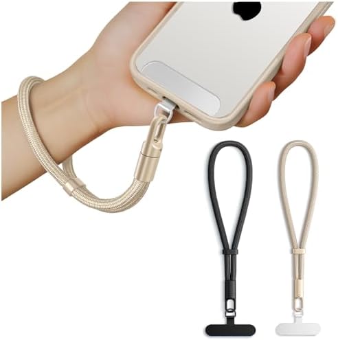 Phone Strap, 2 Pack Wrist Lanyard for iPhone Case Camera, Anti Theft Phone Wristlet, Camera Strap Lanyard with 360° Rotating Hook, Phone Charm Chain Wristlet for Travel by Zaardend