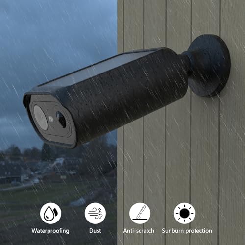 Protective Silicone Housing Cover Skin for AOSU SolarCam P1 SE and AOSU SolarCam P1 Max Cameras,Compatible with AOSU Solar Security Cameras Wireless Outdoor Accessories (2 Pack,Black) - Image 2