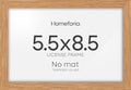 Homeforia 5.5x8.5 Natural Oak Business License Frame, High-End Wood, Glass by Homeforia