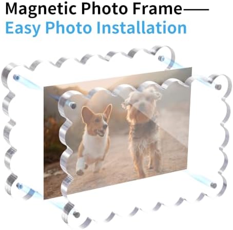 3Pack 4x6 Inch Scalloped Acrylic Picture Magnetic Frames - Image 3