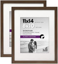 Americanflat 11x14 Picture Frame 2-Pack - Matted to 8x10 - Walnut by Americanflat