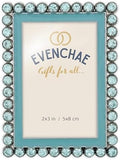 2x3 Mini Picture Frame: Sky Blue Enamel + Blue Rhinestones by Evenchae