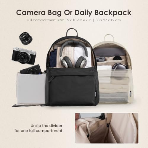 TARION Casual Camera Backpack 15L Urban Photography Bag, Once LT15, Black - Image 4