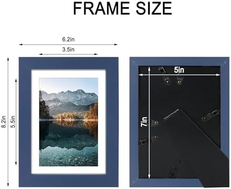5x7 Picture Frame Set of 4 with Real Glass, Wall & Tabletop Display - Image 7