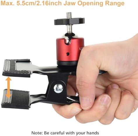 UTEBIT 4 Pack Camera Clamp Mount Tripod Camera Clip, Black & Red - Image 3