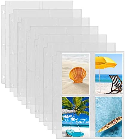 Fabmaker 30 Pack 3.5x5 Photo Sleeves for 3 Ring Binder, Hold 240 Photos by Fabmaker