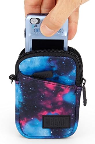 USA Gear Digital Camera Case, Small Camera Pouch Fits Nikon Coolpix AW100, A900, S7000, S6900, S8200, A10, S4300, W300, Compact Neoprene Sleeve, Belt Loop, Wrist Strap, SD Card Pocket (Galaxy) - Image 2