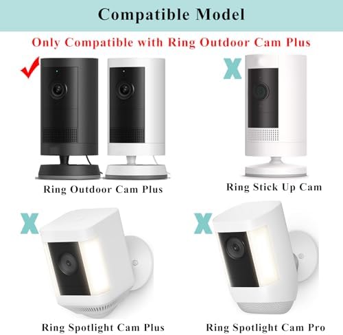 Weatherproof Rain Cover Compatible with Ring Outdoor Cam Plus Only,Black - Image 2