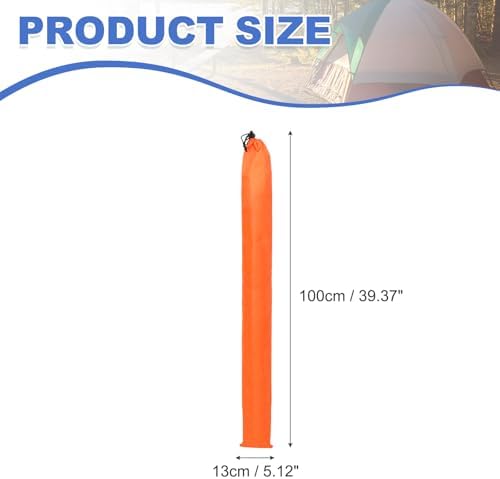 40 x 5 Inch Tripod Monopod Case Bag, Oxford Cloth Foldable Tripod Carrying Case Bag with Drawstring, Fits Speaker/Light Stand/Studio/Outdoor/Travel/Camping, Orange - Image 2