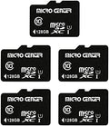 Micro Center 128GB Class 10 MicroSDXC Flash Memory Card with Adapter for Mobile Device Storage Phone, Tablet, Drone & Full HD Video Recording - 80MB/s UHS-I, C10, U1 (5 Pack) by MICROCENTER