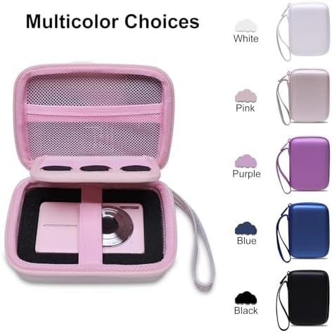L LTGEM Digital Camera Case Compatible with KODAK PIXPRO FZ55/FZ45, Canon ELPH 180/190, Sony DSCW830/DSCW800, CAMKORY, QUMCOU, Lecran Digital Cameras, Pearl Powder(Case Only) - Image 6