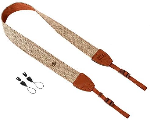 Camera Strap Canvas Brown Shoulder Strap with Quick Release Buckles - Image 5