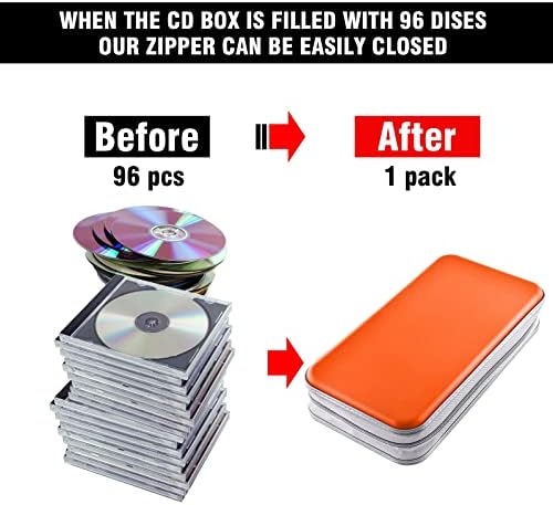 96‑Capacity Hard Plastic CD/DVD Binder for Car, Home & Travel - Image 4
