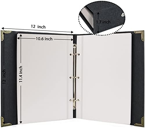 Vienrose 3-Ring Self-Adhesive Photo Album 12x12 In, 60 Pages, Black - Image 6