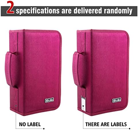 Siveit DVD Case, 128 Capacity CD/DVD Case Wallet Binder Storage Holder Booklet for Car Home Office and Travel (White binder, Rose) - Image 2