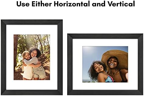 Americanflat 11x14 Picture Frame - Matted to 8x10 - Engineered Wood - Black - Image 4