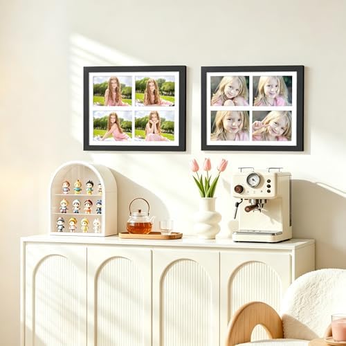 DUENPY 2 Pack 12x16 Collage Frame For 4 5x7 Photos Black - Image 2
