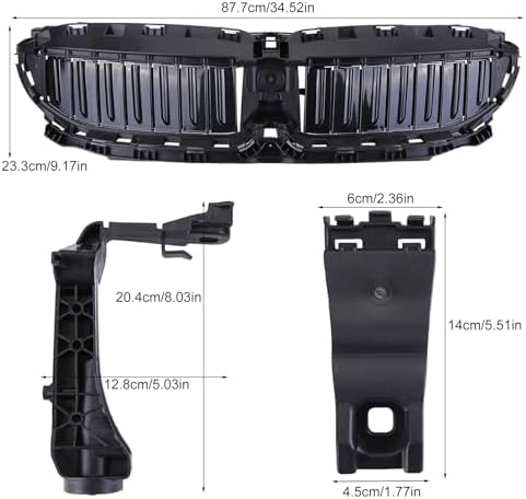 Front Upper Radiator Grille Cover for B*M-W 330i M340i xDrive M3 G20 G21 2.0L 3.0L 2019-2022 Front Upper Radiator Grille Support Sight Cover Active Air Shutter with Motor 51749465188 - Image 3