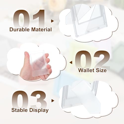 uxcell 8pcs Mini Picture Frames, 2.4 x 3.6 Inch Rectangular Film Photo Frame, Small Instant Film Photo Frame Holder for Tabletop Picture Display, Matte Clear - Image 4